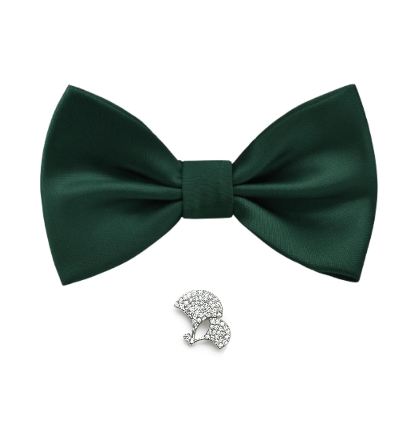 random stripe Bow Tie For Men With Stylish Brooch Plain Silk BowTies Pack of 2-picture-19