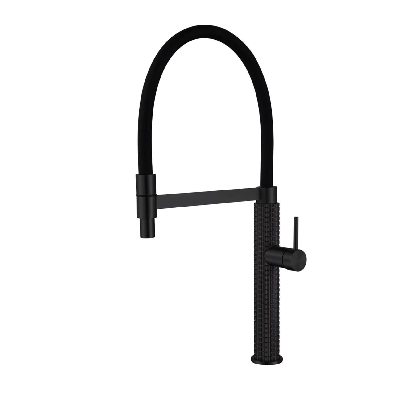 Mitigeur rétractable en laiton noir pour évier de cuisine
