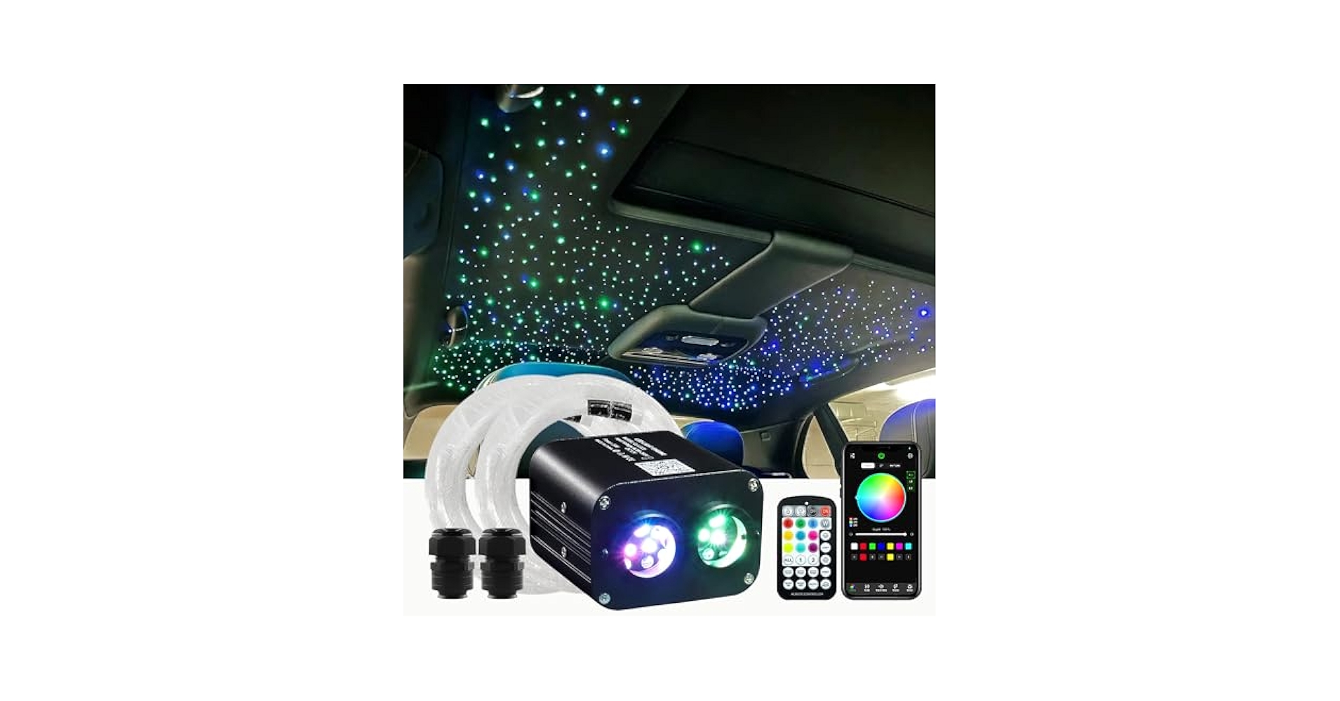 ATOKEE Dual Color Twinkle 600pcs Starlight Headliner Kit