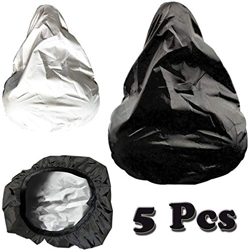 Oopsu 5 Pack Waterproof and Sunproof Bike Seat Cover, Rain and Dust Resistant