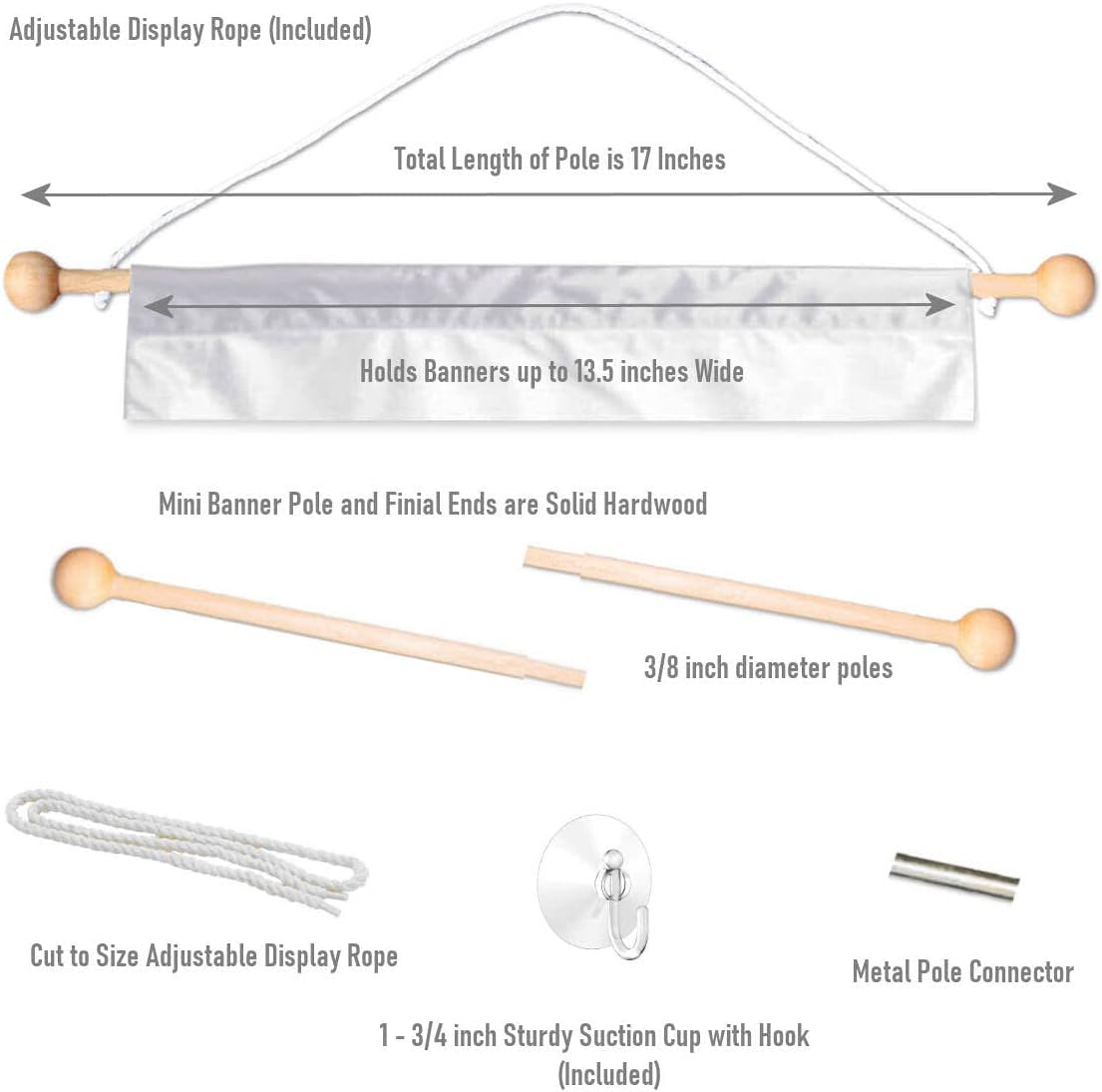 Penn State Nittany Lions Window Wall Banner Hanging Flag with Suction Cup - Image 5