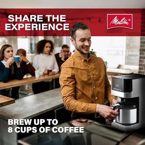 Image of Melitta Aroma Tocco Thermal Drip Coffee Maker, 8-Cup, Programmable with Automatic Shut-Off, Pause & Serve, Stainless Steel Carafe