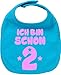 EZYshirt® ich bin schon zwei | BIO Baby Lätzchen Halstuch