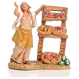 Fontanini Donna con BANCO di Frutta 6,5CM in Resina STATUINE PRESEPE