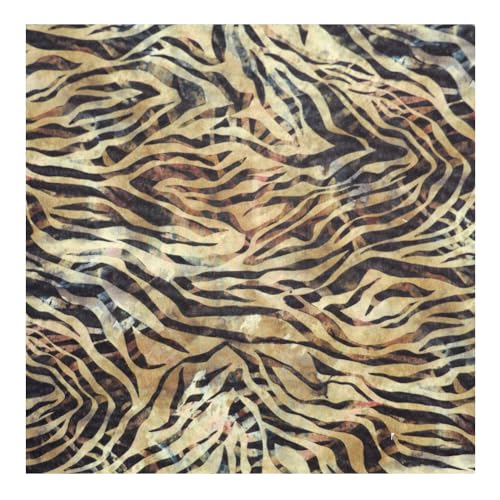 Black & Tan Animal Print 'Zenab' Liberty Lawn Cotton Handkerchief