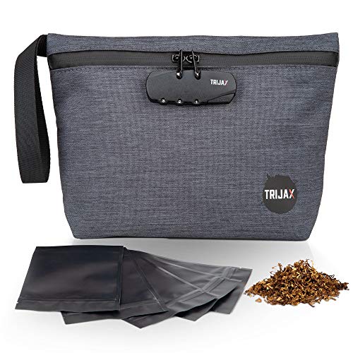 Smell Proof Bag with Lock - Odor Proof Stash Pouch - Carbon Lined