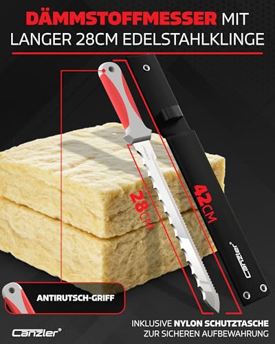 Canzler Dämmstoffmesser 28 cm – Präziser Dämmstoffschneider aus Edelstahl – Ansicht 2