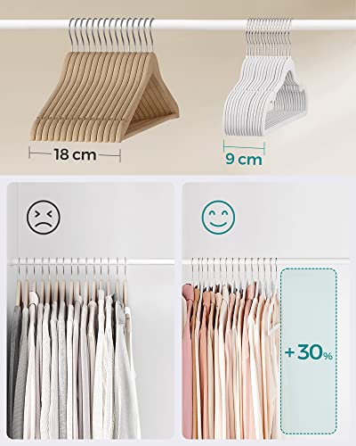 SONGMICS Kleiderbügel Samt, 20er Set, rutschfest, 43 cm breit – Ansicht 4