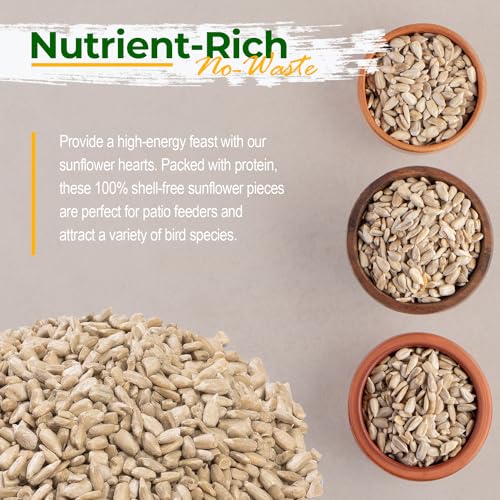 Old Potters Wildlife Sunflower Hearts & Chips for Bird Feeding and Wildlife Bird attracting, Non-GMO and USA Grown, 12 lbs - Thumbnail 5