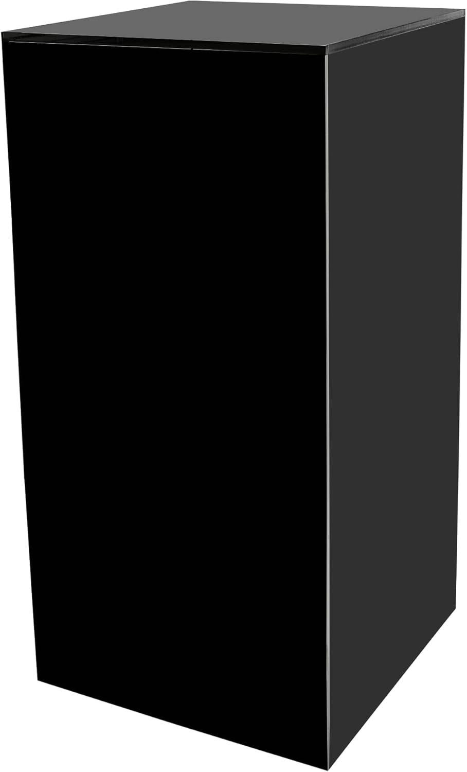 Marketing Holders Acrylic Display Riser Plinth Tall Glossy Black 5 Sided Pedestal Stand 12” x 12” x 24” Throne Platform Lucite Riser Models Memorabilia Socle TradeShows Expos