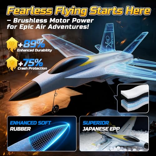 Image of DEERC F18 4CH RC Plane for Adults Remote Control Airplane RTF Fighter Jet