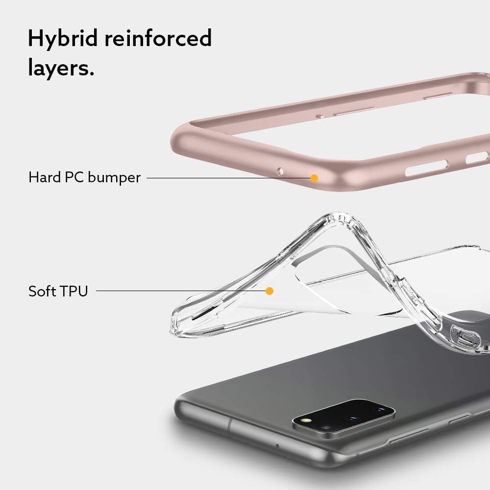 Caseology Skyfall Flex for Samsung Galaxy S20 Case (2020) - Clear and Flexible - Pink Sand