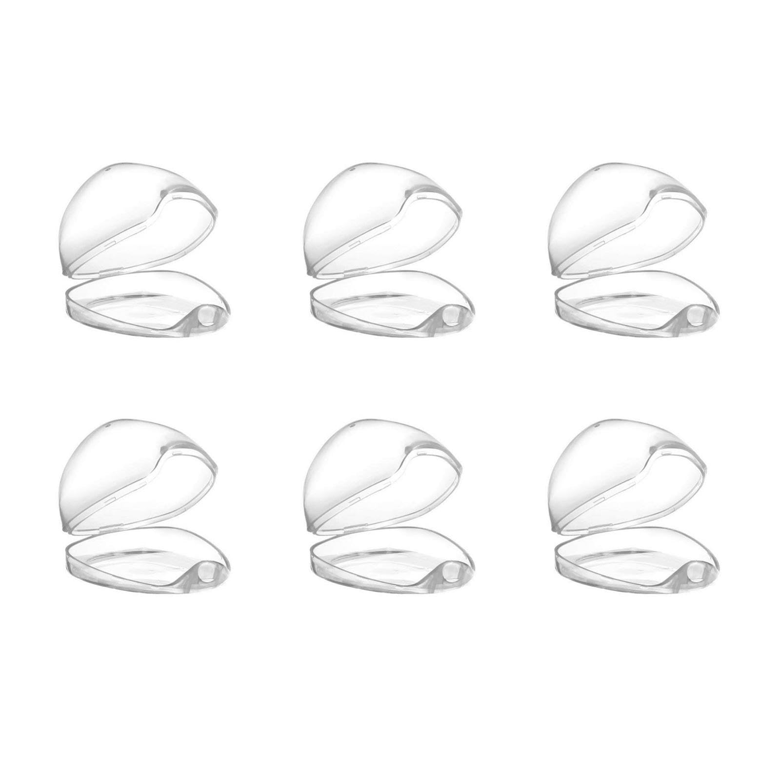 Dummy Case, 6 Transparent Pacifier Case Pacifier Holder Pacifier Storage Box, Portable Baby Dummy Container, Soother Pods Holder, Soother Box Container for Travel Home Outdoor Activities
