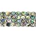 Natural 8mm Abalone Shell Flat Oval Beads Strand 16" Jewelry Making Beads