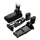 Powerextra BG-E14 Battery Grip + 2-Pack High Capacity 2600mAh LP-E6/LP-E6N Batteries With Infrared Remote Control Replacement for Canon EOS 70D/80D Digital SLR Camera