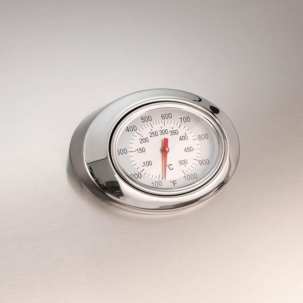 Fire Magic A790i Aurora 36-Inch Built-In Grill with Analog Thermometer, Stainless Steel BBQ Natural Gas Grill with Rotisserie, Back Burner, Cast E Burners & Diamond Sear Grids