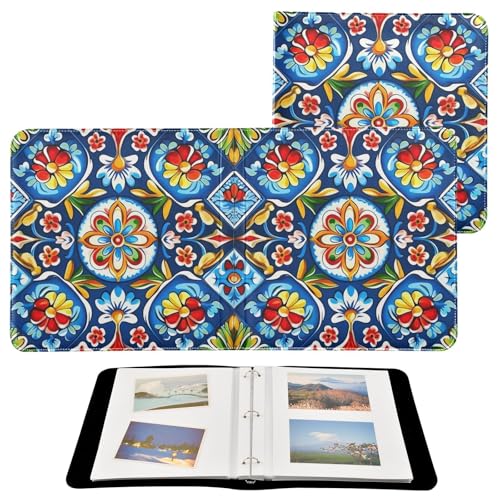 Álbum de Fotos Adhesivo DIY Scrapbook Álbum Mexicano Floral Cerámico 3 Anillas 40 Páginas 8x10 miniatura 2