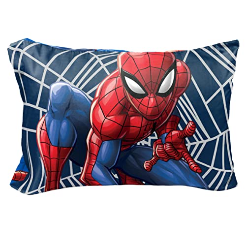 Marvel Spiderman Pillowcase 2 Pack Kids Superhero Reversible for Boys, Blue - image 2