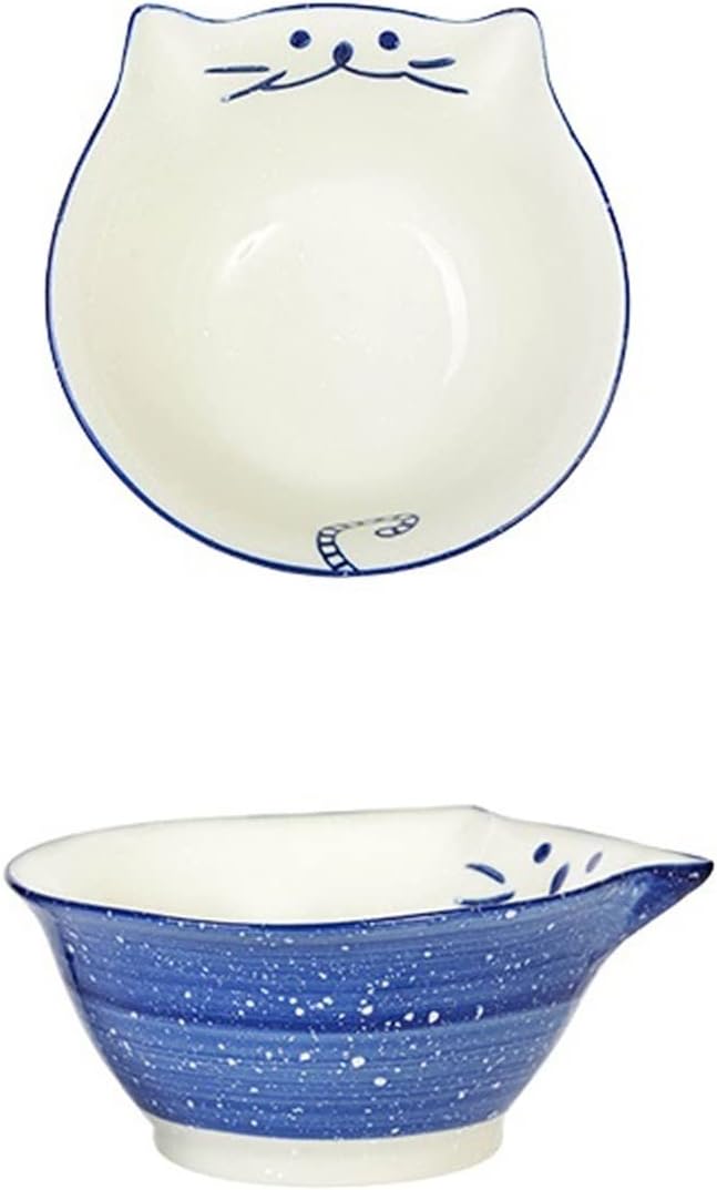 Snack Plate 4.5 Inch Sauce Dishes Cute Bowl Household Student Ceramic Tableware Japanese Creative Bowl Noodle Bowl Dessert Bowl Snack Tray (Color : A)