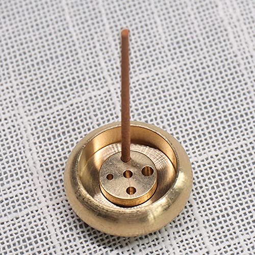 1Pack 5 Holes Incense Stick Holder, Metal Sandalwood Coil Base, Etachable Brass Incense Burner Stand For Incense Sticks Home Indoor Outdoor Use #TOP5