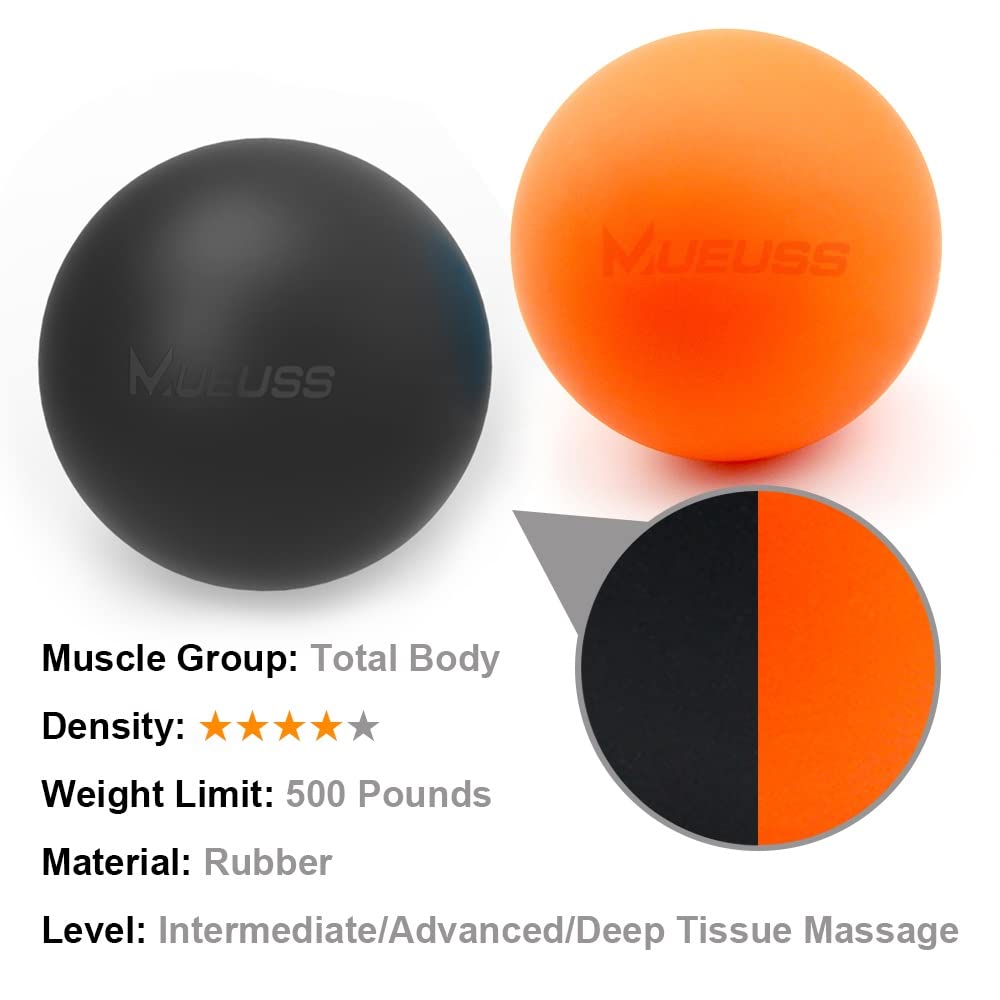 Doble lacross Bola Masaje Bola miofascia Bola Ligera Aptitud Cuerpo Fascia Masaje Yoga Ejercicio aliviar Dolor para el Culturismo (Color : Black)