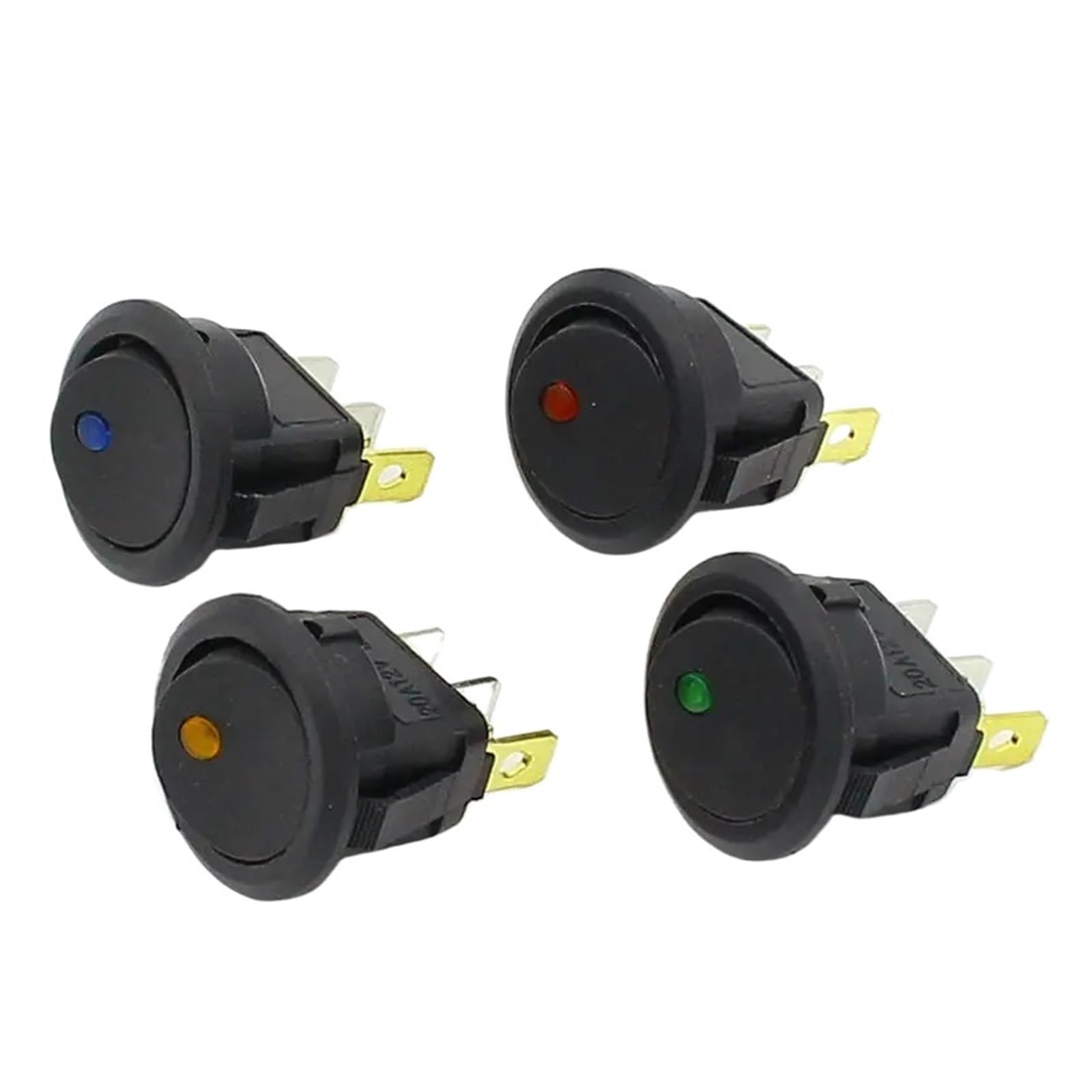 2 sztuk 12 V przełącznik kołyskowy led światło punktowe 3 piny przełącznik kołyskowy włącznik-off LED podświetlany samochód deska rozdzielcza łódź przełącznik SPST(czerwony)