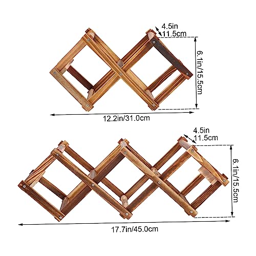 Soporte para botellas de vino madera 2 pcs miniatura 2