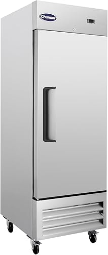 Miniatura 6 de Congelador comercial de 27 pulgadas con una sola puerta sólida, ventilador de 23 pies cúbicos de refrigeración vertical de acero inoxidable,