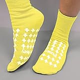 Non Skid Socks, Large Yellow, 1 pair