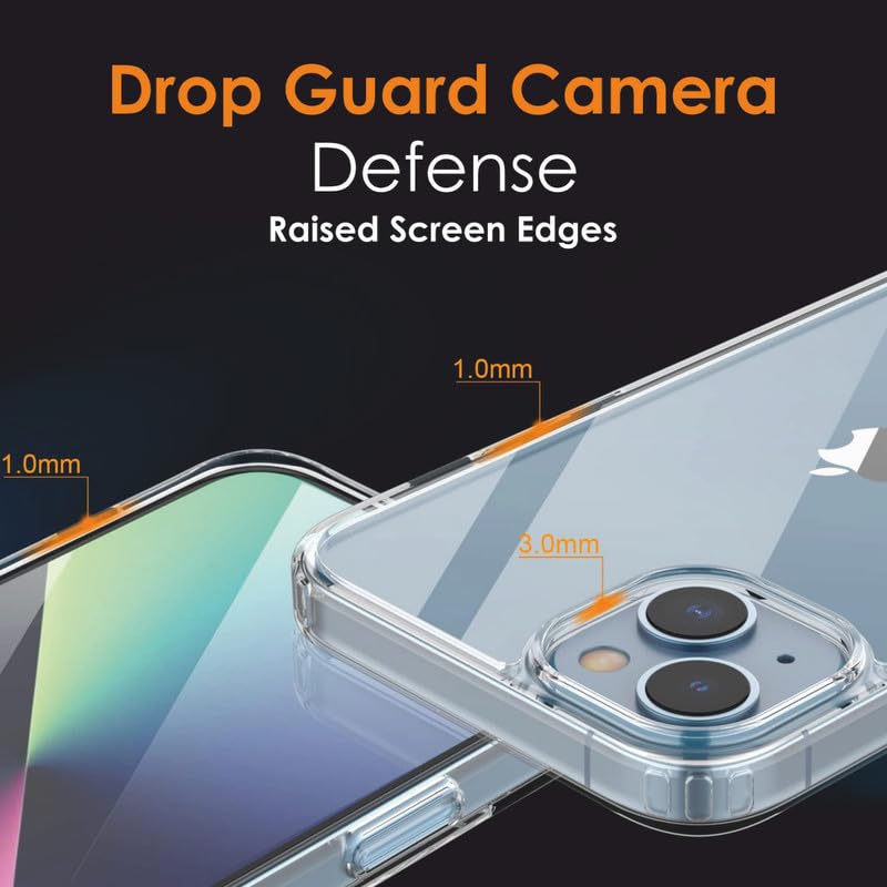 Image of Thermoplastic Polyurethane For iPhone Clear Case 15 Plus,[Anti-Yellowing Technology] [Military Grade Drop Protection] Shockproof Slim Hybrid Phone Case For iPhone 15 Plus-Crystal Clear