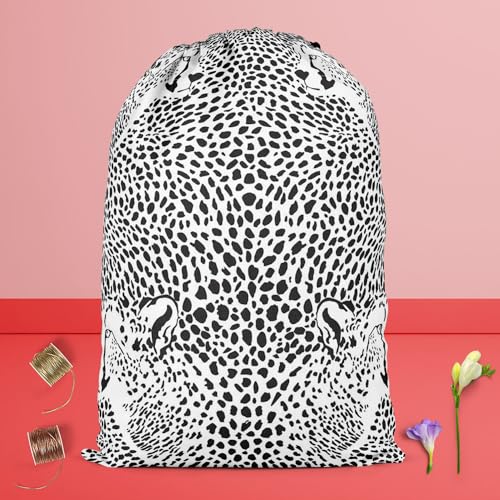 Image of ArtzFolio Cheetah | Reusable Sack Bag | Bag for Gym, Storage, Vegetable & Travel