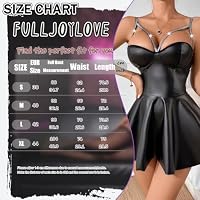 FULLJOYLOVE Sexy Kunstleder Dessous Set für Frauen Große Größen – Ansicht 7