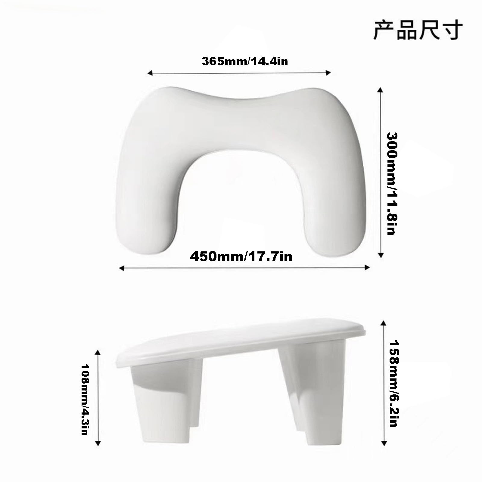 Cuscino poggiamani per manicure, in morbida pelle PU, supporto per | supporto staccabile antiscivolo con nucleo in spugna, realizzato con un cuscinetto antiscivolo in silicone, 45 x 30 x 15,8