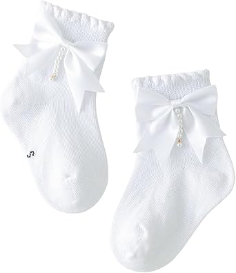 Baby Girls Lace Ruffles Socks Breathable Knee High Dress Stockings Toddlers Soft Princess Ankle Socks