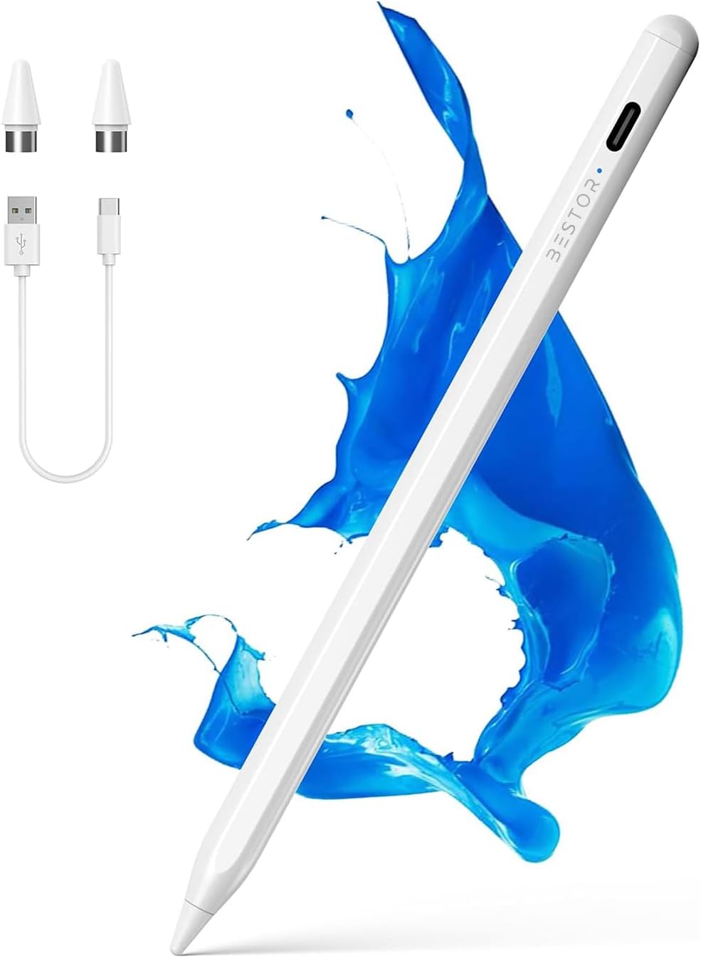 Bestor Universal Active Stylus Pen – Rechargeable, Magnetic Design, Precision Tip for Drawing and Note-Taking on Smartphones & Tablets