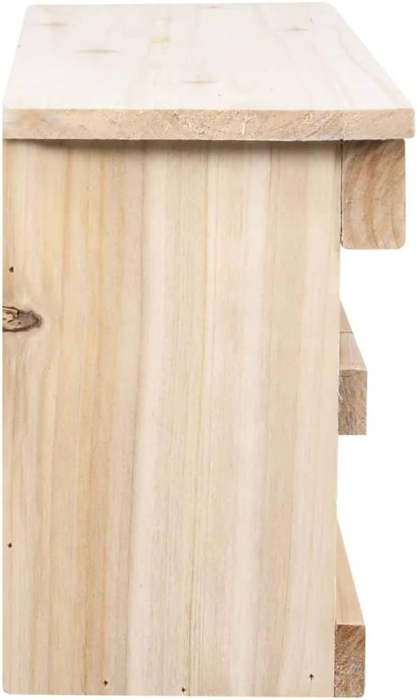 vidaXL Durable Sparrow House with 5 Rooms, Firwood Birdhouse, Outdoor Wooden Bird Nest, Easy-to-Maintain Garden Ornament - Perfect for Wild Birds