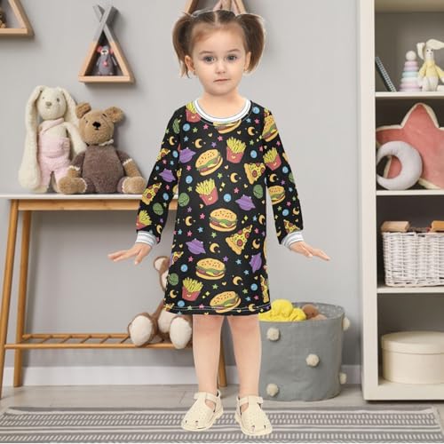 Girls Winter Dress Long Sleeve Casual Holiday Party Dresses for Girl 2-8 Years2
