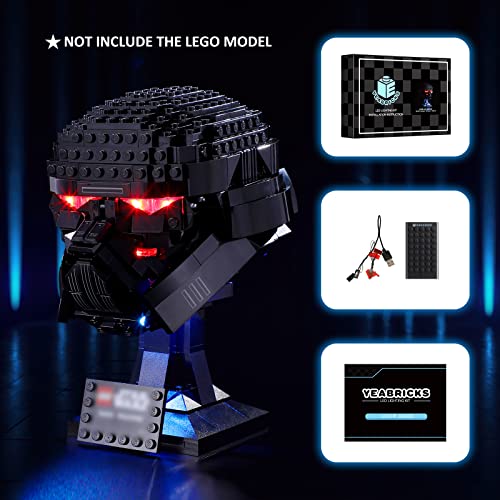 YEABRICKS LED Licht für Lego-75343 Star Wars Dark Trooper Helmet Bausteine Modell (Lego Set Nicht enthalten) – Bild 7