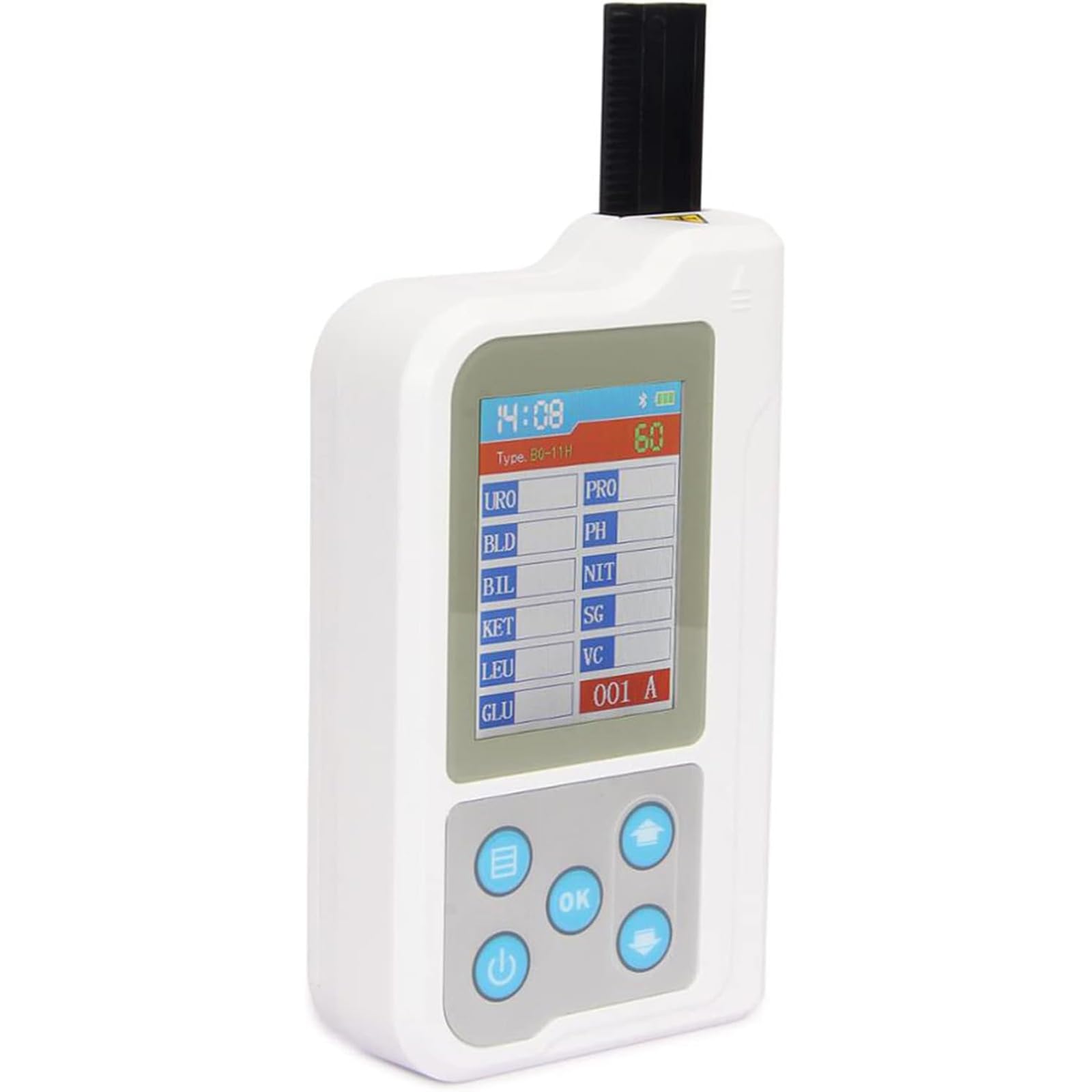 NGARY Cyfrowy analizator moczu, 11 sztuk narzędzi do analizy i rutynowych testów moczu z paskami testowymi PH E LCD 2,4 cala do szpitali, klinik i domów