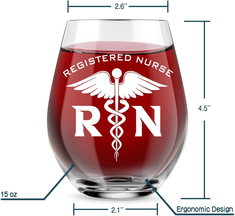 AGMDESIGN Funny Two Sided Good Day Bad Day Don't Even Ask RN Registered Nurse Wine Glass, Gift for Doctor, Medicine, Assistant, Physician, Nurse, Students, Graduation Gifts for Men Women - Image 2