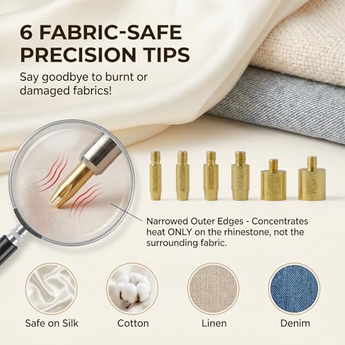 Miniatura 4 de Worthofbest Aplicador Hotfix Con 8500 Diamantes De Imitación, Kit Bedazzler Con Diamantes De Imitación De Fijación En Caliente Para Ropa Brillante, Ropa, Tela, Resistente Al Lavado, Caja De Regalo