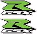 2 x adaptador de moto de GSXR Suzuki pegatinas de-diseño de hojas verdes' adhesiva R'-decorativos diseño de Stefan diseño con motivos
