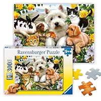 Ravensburger - Happy Animal Buddies - 300 Piece Jigsaw Puzzle - Exciting, Colorful Scene - Puppies, Kittens, Rabbits, and More - Premium Quality - Ideal Gift - Screen-Free Fun - Children Age 9+