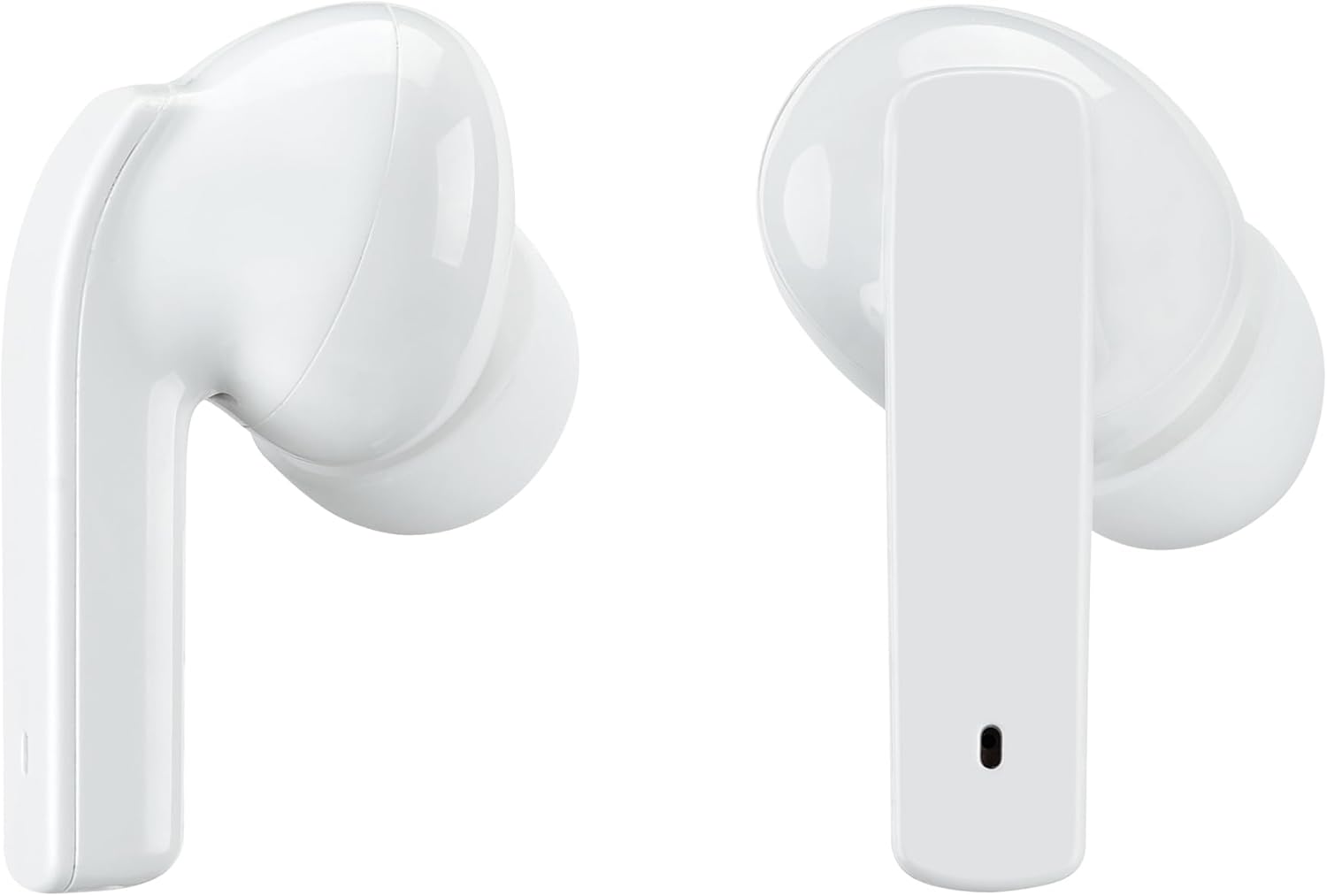 iLive Electronics IAEBT411W in-Ear Active-Noise-Canceling True Wireless Bluetooth Earbuds with Microphones and Charging Case, Sweatproof, Touch Controls, White
