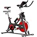 Fitfiu Fitness BESP-22 - Bicicleta indoor ergonómica con disco de inercia de 24 kg y resistencia regulable, Bici de entrenamiento fitness con sillín ajustable, pulsómetro y pantalla LCD