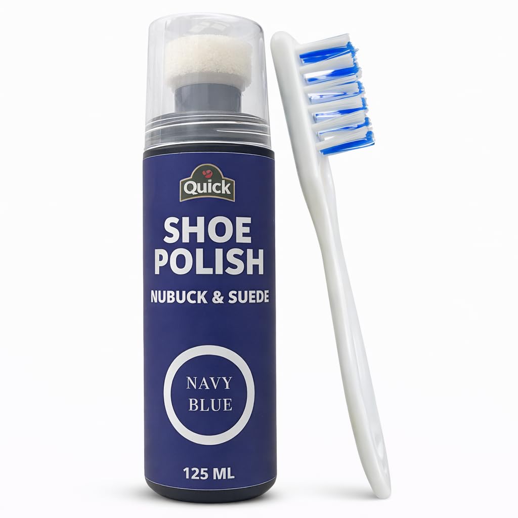 Quick Nubuck and Suede Shoe Polish | Color - Navy Blue | Pack 125 ML | Nubuck and Suede Renovator