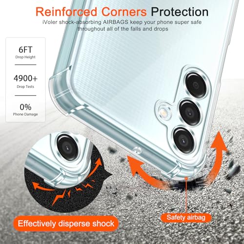 Image of Lustree Back Cover Transparent Case Compatible with Samsung Galaxy M15 | Clear + TPU Case with 4 Corner Air Cushion Protection & Camera Protection | Slim& Stylus Cover