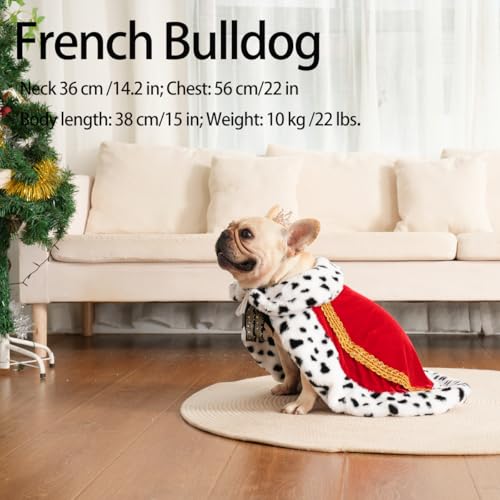 Lovelyshop-pet-Serial-Lux-Fur-Red-Cat-Dog-Cloak-for-Halloween-Costumes-King-Queen-Prince-and-Princess-Cosplay-M Lovelyshop pet Serial Lux Fur Red Cat Dog Cloak for Halloween Costumes King Queen Prince and Princess Cosplay M