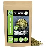 Alpi Nature Mungobohnen BIO 1kg, bio Mungobohnen, Mungbohnen, Mung grüne Bohnen zum Kochen