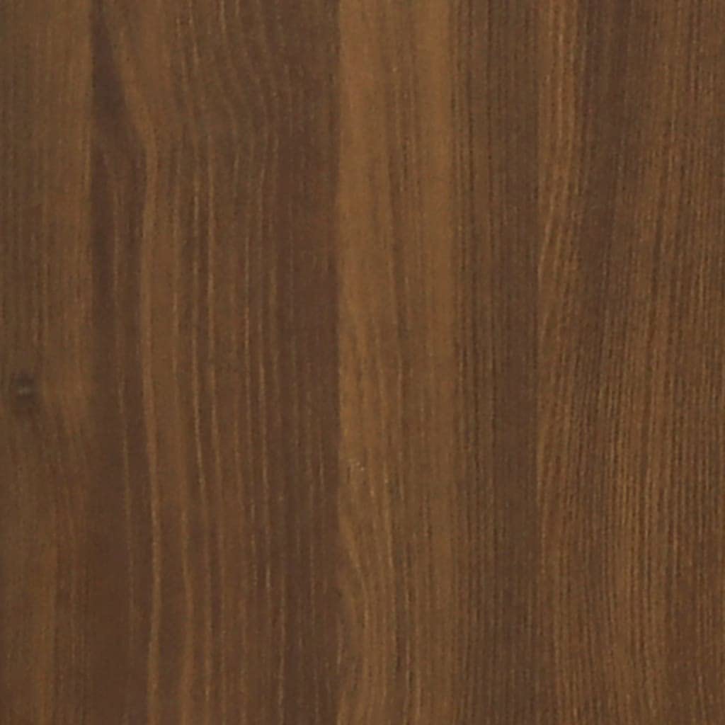 Scrivania marrone effetto rovere, 100 x 50 x 76 cm, con cassetto e porta, per ufficio, casa e ufficio, postazione di lavoro salvaspazio, per laptop e PC